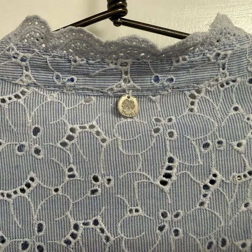 [BUNJANG] Thursday Island Eyelet Lace Blouse / 써스데이아일랜드(Thursday Island) 펀칭 아일렛 블라우스