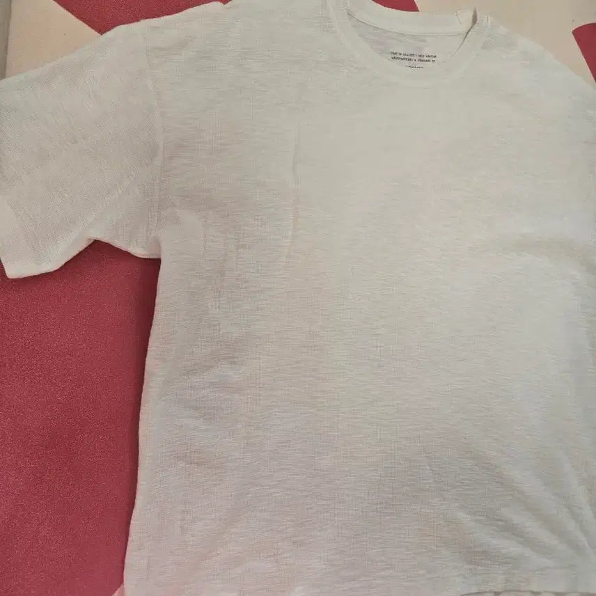 [BUNJANG] Series Round Neck Short Sleeve T-shirt (White, Size 105) / 시리즈 라운드넥 반팔티 화이트 105사이즈