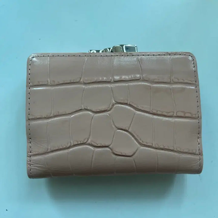 [BUNJANG] Vivienne Westwood Pink Croc Bifold Wallet / 비비안웨스트우드 핑크 크로커 반지갑