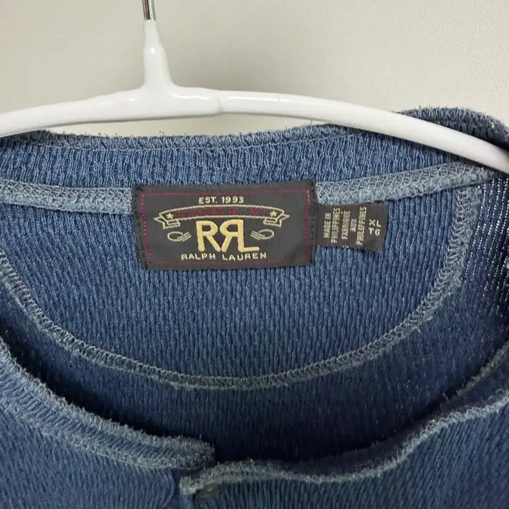 [SOLD OUT] [xl]rrl 인디고 반팔와플헨리넥.