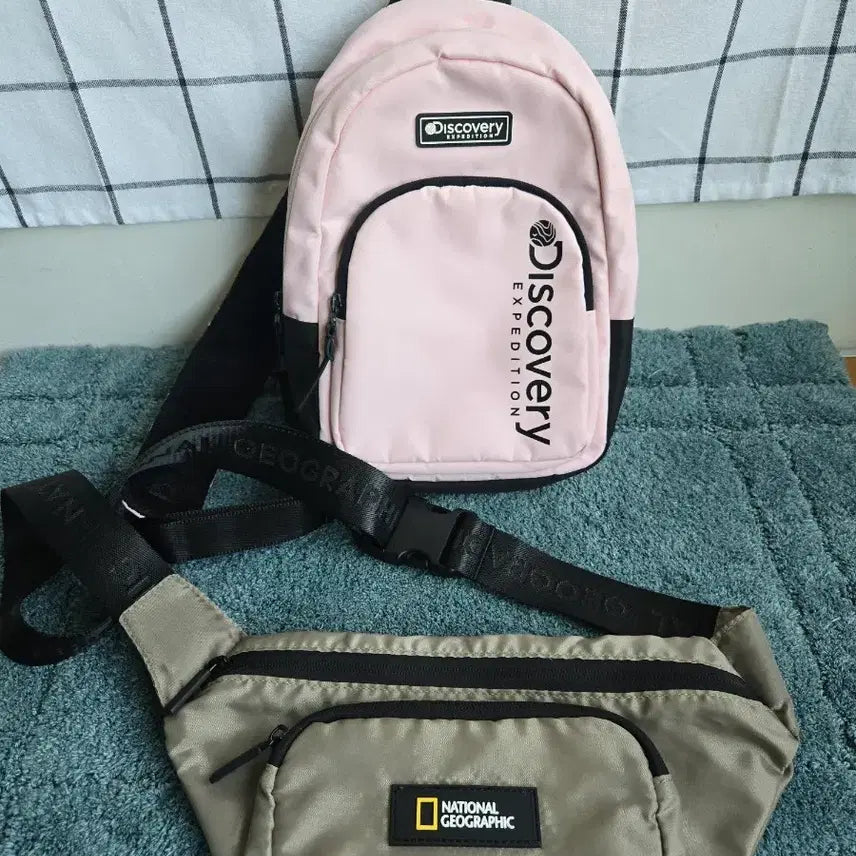[BUNJANG] Discovery Pink Sling Bag, National Geographic Kids Hip Bag / 디스커버리 핑크 슬링백, 내셔널지오그래픽 힙색(키즈겸용)