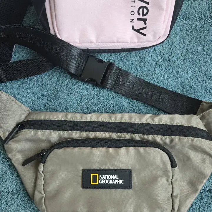 [BUNJANG] Discovery Pink Sling Bag, National Geographic Kids Hip Bag / 디스커버리 핑크 슬링백, 내셔널지오그래픽 힙색(키즈겸용)
