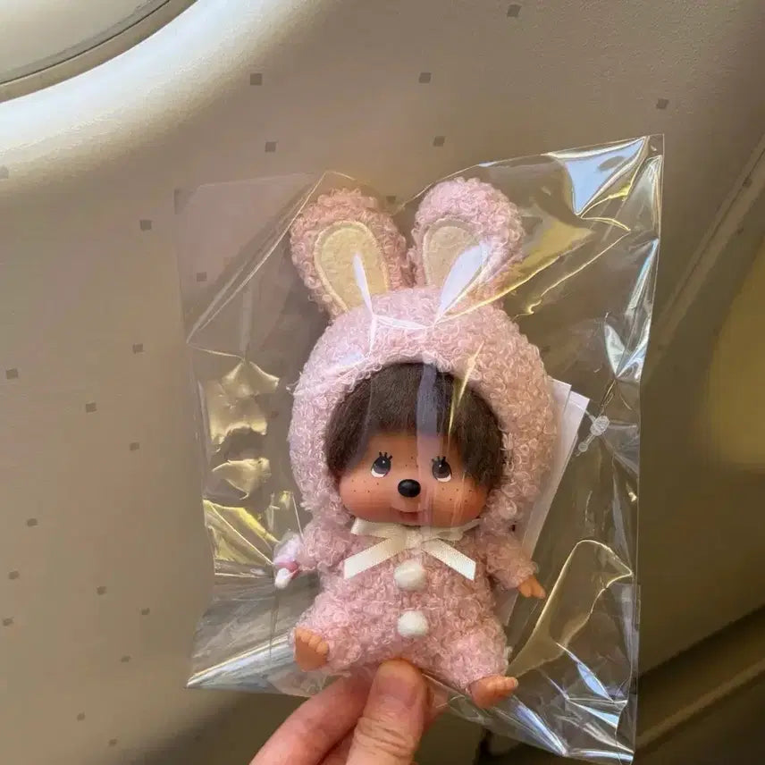 [BUNJANG] Monchhichi Bunny Plush Keychain / 새상품 모코모코 바니몬치치 키링
