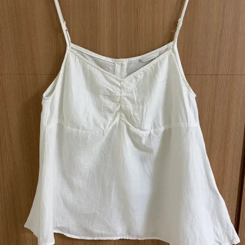[BUNJANG] Ring Seoul Linen Sleeveless Ivory Top / 링서울 린넨 슬리브리스 아이보리