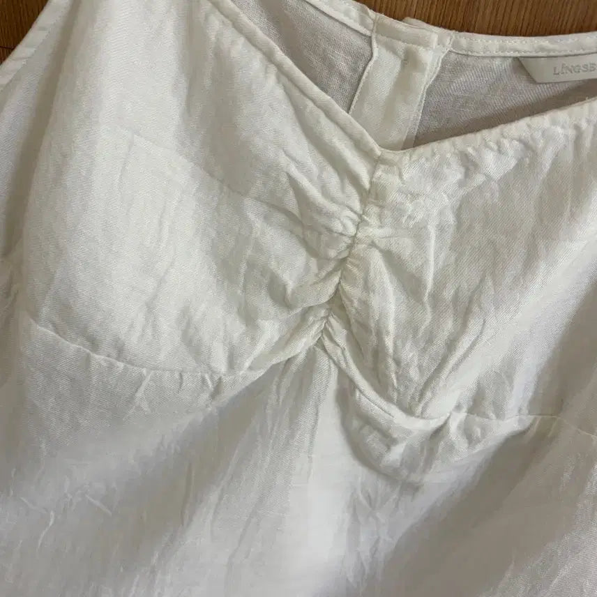 [BUNJANG] Ring Seoul Linen Sleeveless Ivory Top / 링서울 린넨 슬리브리스 아이보리