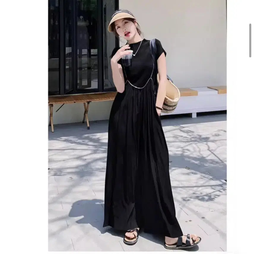 [BUNJANG] Black Jumpsuit Overalls / 점프수트 오버롤 팬츠 블랙