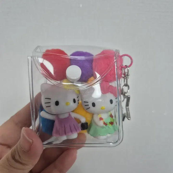 [BUNJANG] Kitty Mini Figure Keyring Bag Charm / PVC 파우치 키티 미니 피규어 키링 가방고리