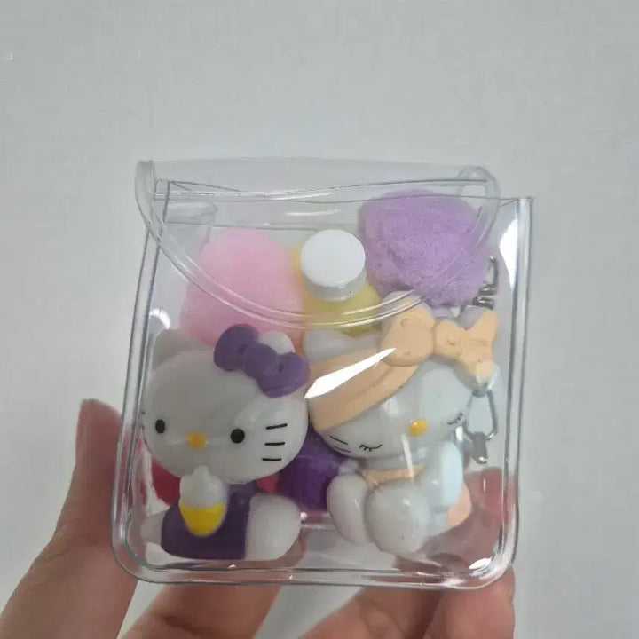 [BUNJANG] Kitty Mini Figure Keyring Bag Charm / PVC 파우치 키티 미니 피규어 키링 가방고리