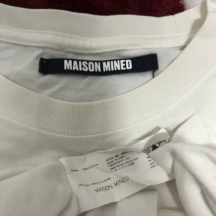 [BUNJANG] MAISON MINED Graphic T-Shirt White Size 100 / 메종미네드 그래픽 반팔티 100