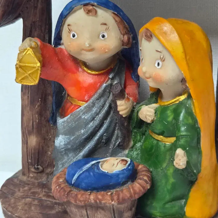 [BUNJANG] 1980s Korean-Made "Holy Family Nativity" Figurine by Aaron / 80년대 국산 응답하라 아론 성물 성가정 예수탄생 성모마리아