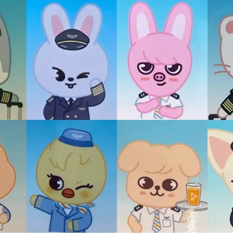 [BUNJANG] Stray Kids SKZOO Pilot/Crew Outfit Plushie / 스키즈 skzoo 인형 개인창