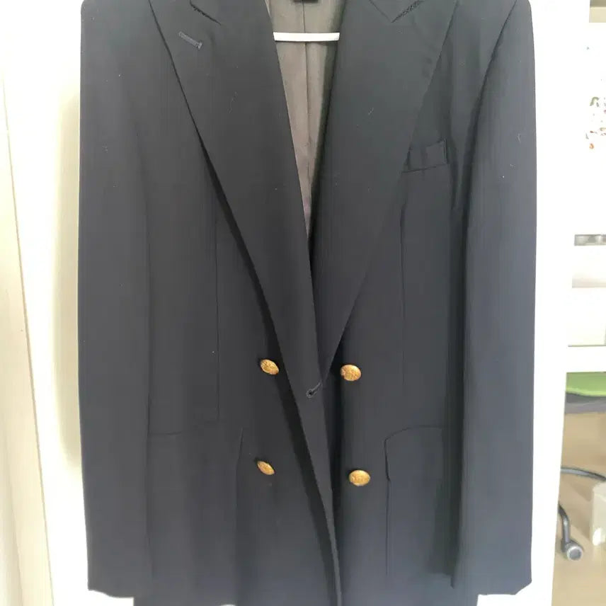 [BUNJANG] Ralph Lauren Navy Double-Breasted Blazer Gold Buttons Size 4 / Ralph Lauren 네이비 금장버튼 더블자켓 4