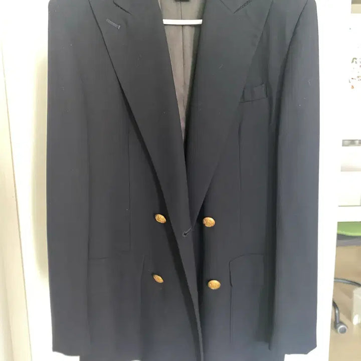 [BUNJANG] Ralph Lauren Navy Double-Breasted Blazer Gold Buttons Size 4 / Ralph Lauren 네이비 금장버튼 더블자켓 4