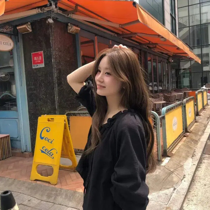 [BUNJANG] ounce Shirring Frill Blouse / 온스 ounce 블라우스 셔링 프릴 블라우스