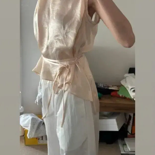 [BUNJANG] Ribbon Light Tipi Blouse / 리본빛 티피블라우스