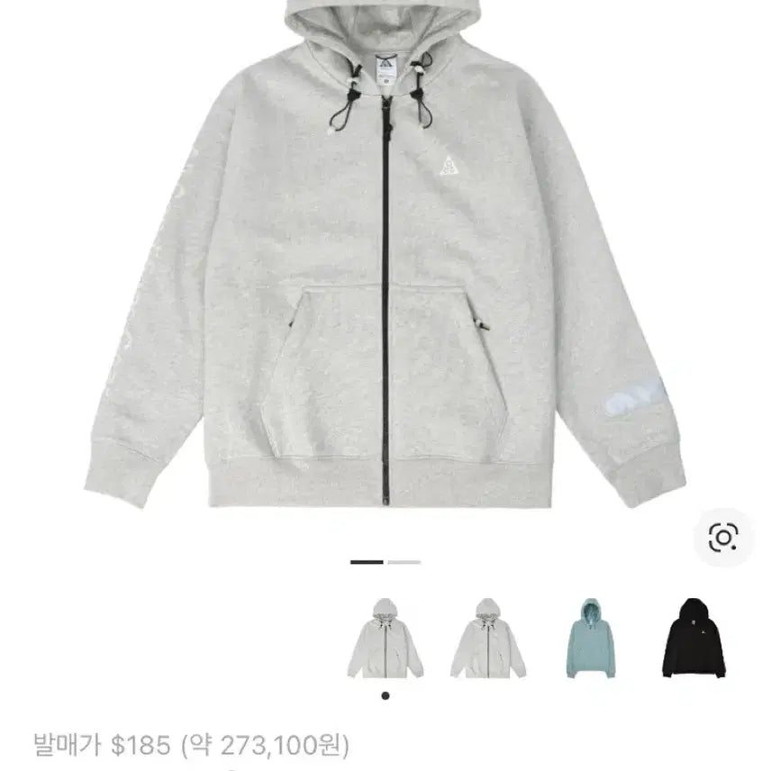 [BUNJANG] Nike ACG Therma-FIT Fleece Aeroloft Hooded Zip-Up Jacket - Grey Heather (M) / [M] 나이키 acg 써마핏 플리스 후드집업 에어로라 그레이 헤더 US