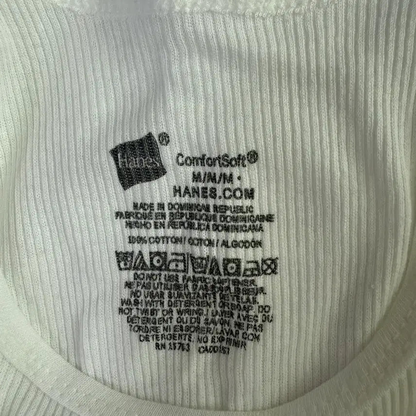 [SOLD OUT] 헤인즈(hanes) 나시 화이트(M) 미사용 새제품 6팩