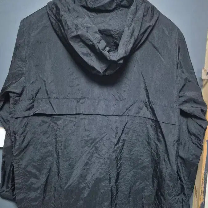 [BUNJANG] Adidas Black Three-Stripes Hooded Windbreaker Jacket Size S / S 아디다스 블랙 삼선 후드 바람막이