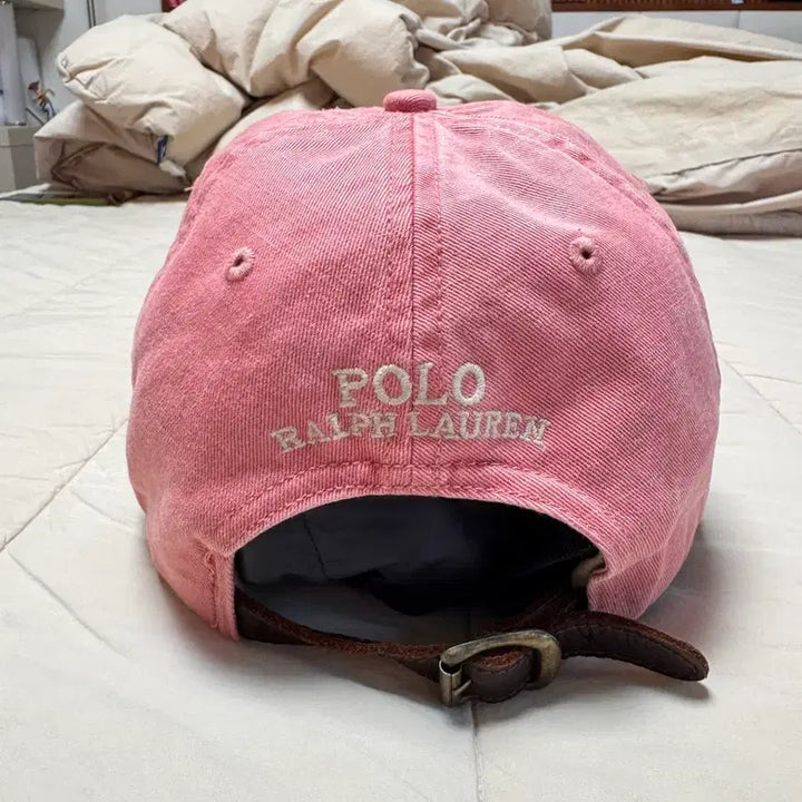 [BUNJANG] Polo Ralph Lauren Pink Embroidered Ball Cap / 폴로 랄프로렌 연핑크 자수 볼캡