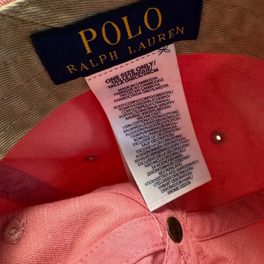 [BUNJANG] Polo Ralph Lauren Pink Embroidered Ball Cap / 폴로 랄프로렌 연핑크 자수 볼캡