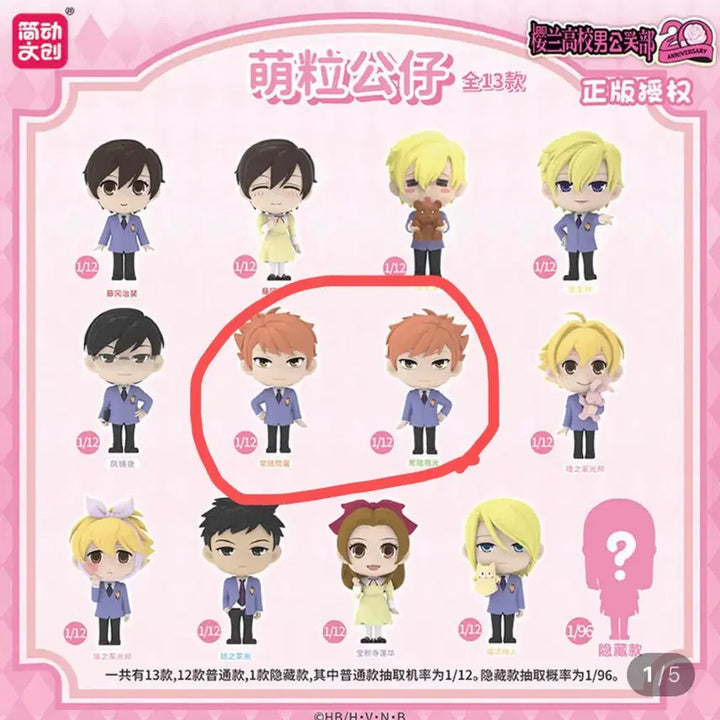 [BUNJANG] Ouran High School Host Club Rice Grain Figure Set (Large Ver.) / 오란고교사교클럽 쌀알 피규어 가챠 판매/교환