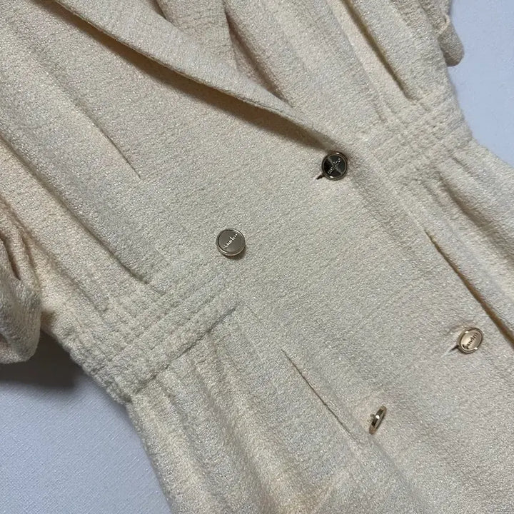 [BUNJANG] Sandro Double-Breasted Tweed Mini Dress / 산드로 더블브레스트 트위드 미니원피스