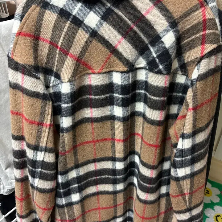 [BUNJANG] We11done Half-Zip Check Anorak Beige (Size L) / We11done 웰던 하프집업 체크 아노락 베이지 / L