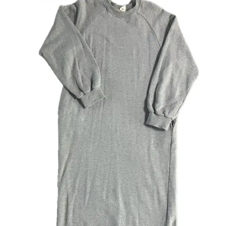 [BUNJANG] Loose Fit Gray Long Sweatshirt Dress / 롱원피스,쭈리면원피스,루즈핏원피스,맨투맨원피스,그레이원피스