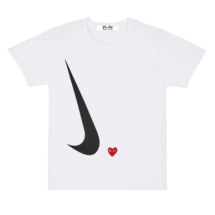 [BUNJANG] Comme des Garcons Play Nike Collaboration White T-shirt / 꼼데가르송 플레이 나이키 콜라보 반팔 티셔츠 화이트 새상품