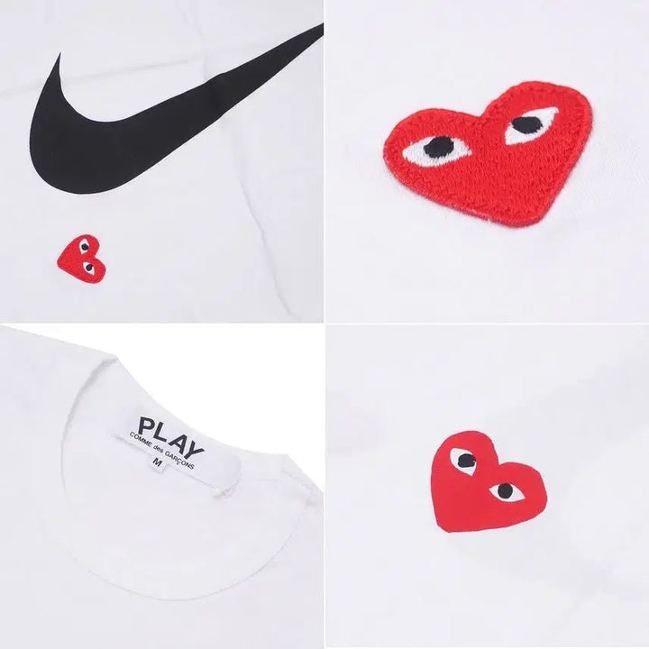 [BUNJANG] Comme des Garcons Play Nike Collaboration White T-shirt / 꼼데가르송 플레이 나이키 콜라보 반팔 티셔츠 화이트 새상품