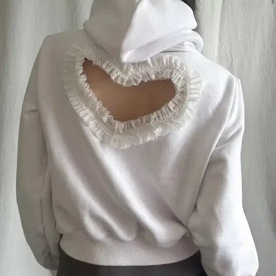 [BUNJANG] DongEun White Hoodie Zip-up / dongeun 동은 화이트 후드집업