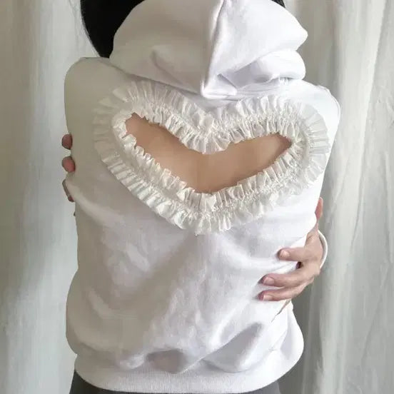 [BUNJANG] DongEun White Hoodie Zip-up / dongeun 동은 화이트 후드집업
