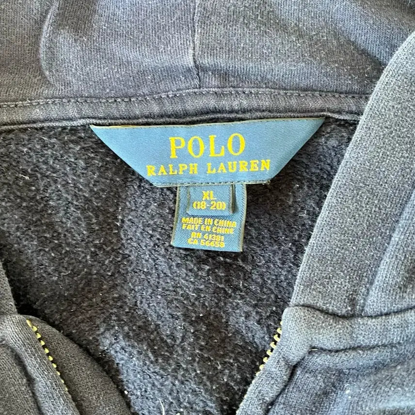 [BUNJANG] Polo Ralph Lauren Navy Hoodie Zip-up / 폴로 랄프로렌 네이비 후드집업