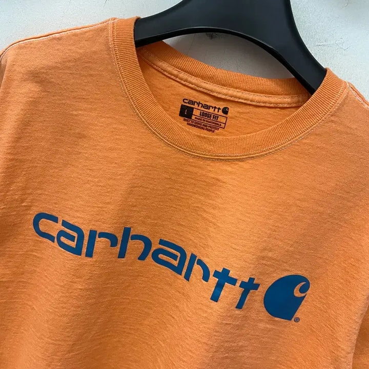 [BUNJANG] Carhartt Loose Fit Logo Fluorescent T-shirt L / 칼하트 루즈핏 로고 형광 반팔티 L