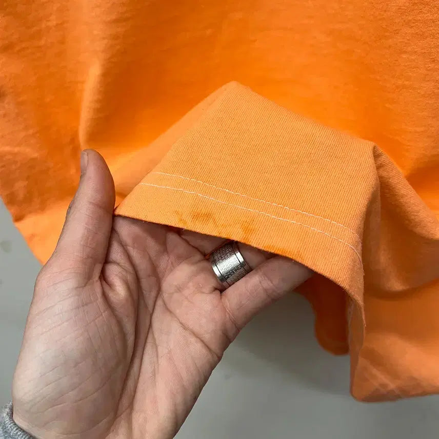 [BUNJANG] Carhartt Loose Fit Logo Fluorescent T-shirt L / 칼하트 루즈핏 로고 형광 반팔티 L