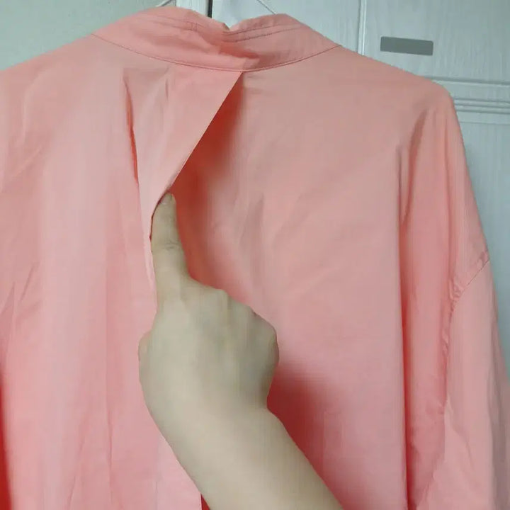 [BUNJANG] Hanssem System Pink Basic Shirt / 한섬시스템 핑크색 기본 셔츠 남방 FREE