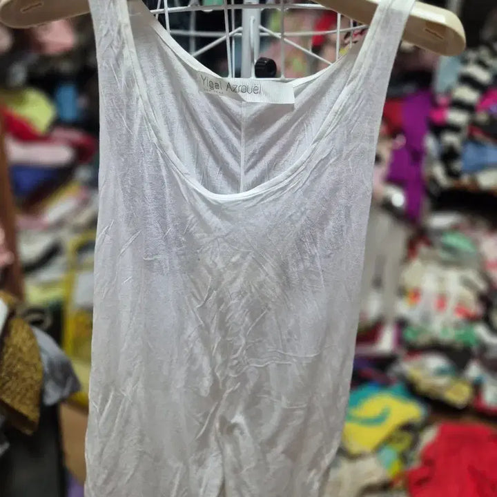[BUNJANG] Yigal Azrouel White Long Tank Top / Yigal Azrouel 화이트 롱 탱크탑