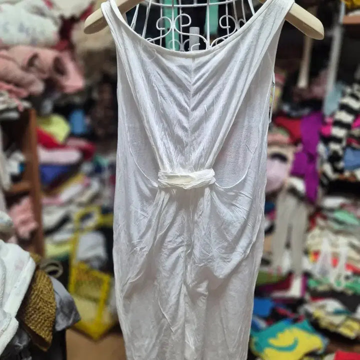 [BUNJANG] Yigal Azrouel White Long Tank Top / Yigal Azrouel 화이트 롱 탱크탑