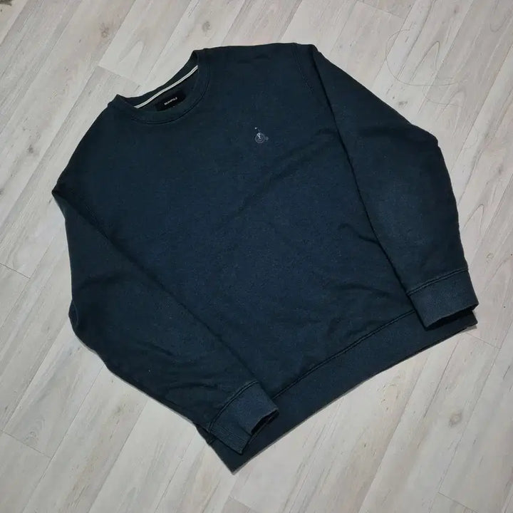 [BUNJANG] Beanpole Embroidered Blue Sweatshirt / 빈폴 자수 블루 스웻 셔츠