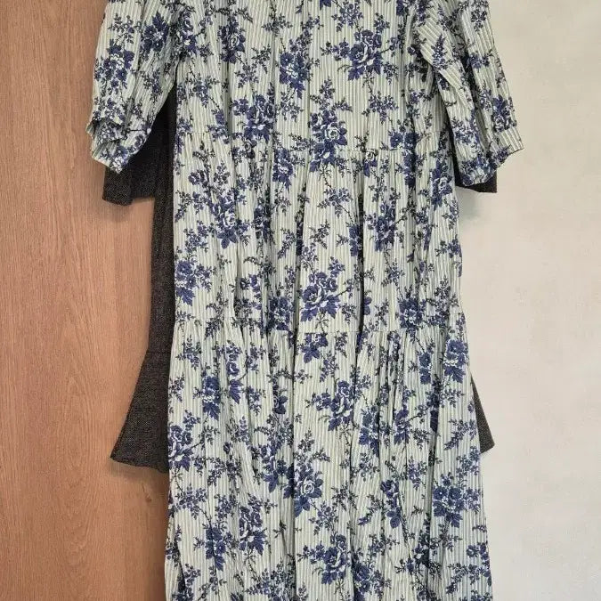 [BUNJANG] Love &amp; Show Navy Floral Long Summer Dress / 러브앤쇼 여름 원피스