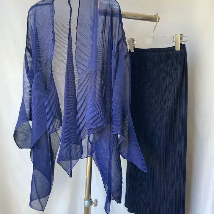 [SOLD OUT] 정품) 이세이미야케 플리츠플리즈 봄 여름 가디건 네이비