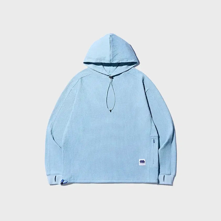 [BUNJANG] Maden Lined Waffle Hoodie Sky Blue / 새상품) 매든 라인드 와플 후디 스카이블루