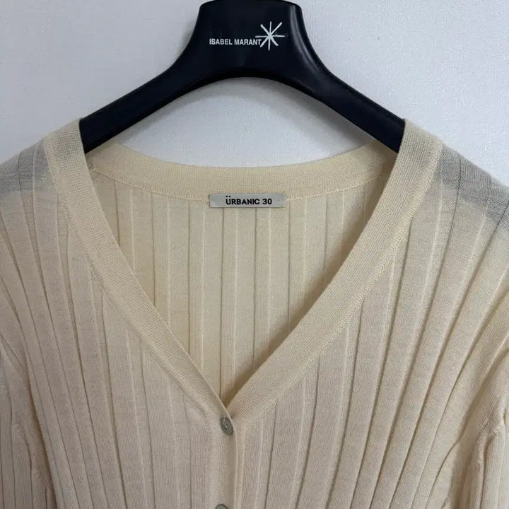 [BUNJANG] Urbanic 30 V-Neck Ribbed Cardigan / 얼바닉30 브이넥 립 가디건