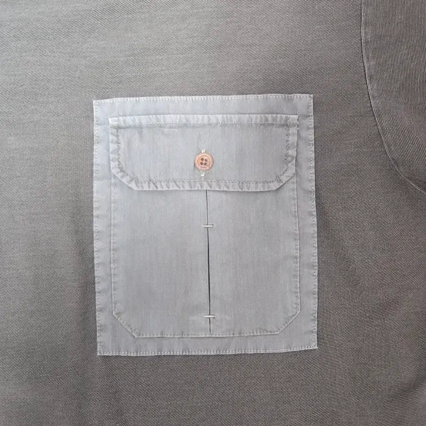 [BUNJANG] Series Pocket Color Block T-shirt / 시리즈 우픈 포켓 배색 반팔 라운드넥 티셔츠 105 오버핏