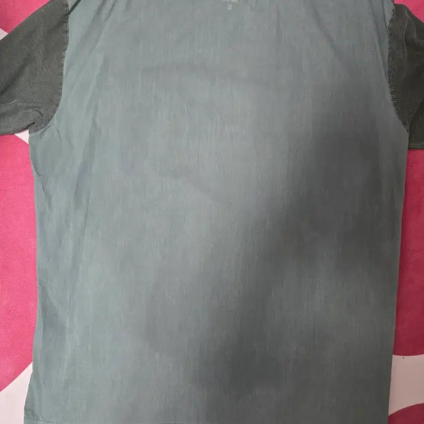 [BUNJANG] Series Pocket Color Block T-shirt / 시리즈 우픈 포켓 배색 반팔 라운드넥 티셔츠 105 오버핏