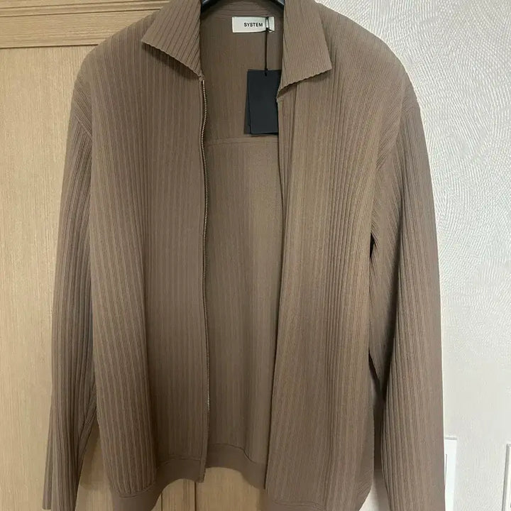 [BUNJANG] System Pleated Zip-Up Jacket Brown / 시스템 플리츠 짚업 자켓 브라운