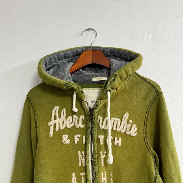 [BUNJANG] Abercrombie Olive Hooded Zip-up / 아베크롬비 올리브 후드집업