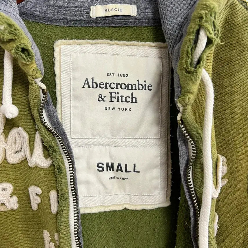 [BUNJANG] Abercrombie Olive Hooded Zip-up / 아베크롬비 올리브 후드집업