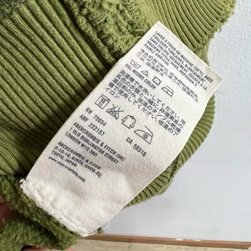 [BUNJANG] Abercrombie Olive Hooded Zip-up / 아베크롬비 올리브 후드집업
