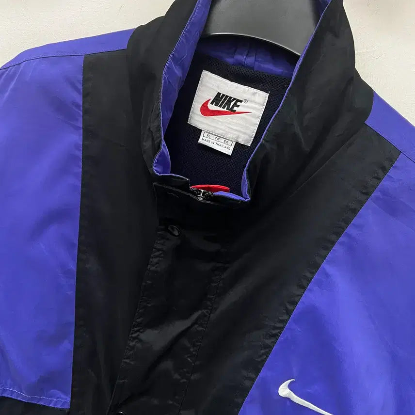 [BUNJANG] Nike Old School Purple Windbreaker Jacket XL / 나이키 올드스쿨 퍼플 배색 바람막이 자켓 XL